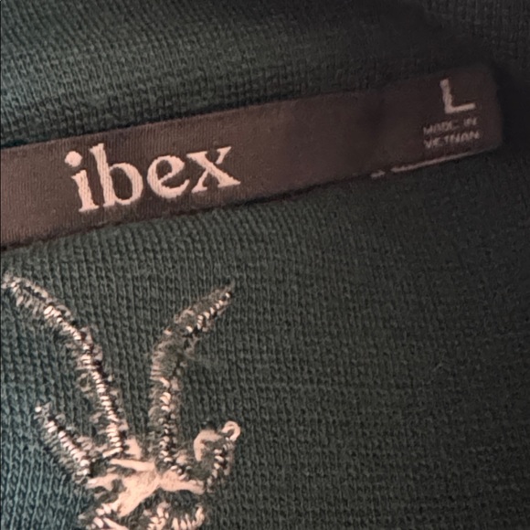 IBEX Green Full Zip Merino Wool Shak Vest Size L Warm Pockets Jacket Fall Winter - Picture 5 of 6